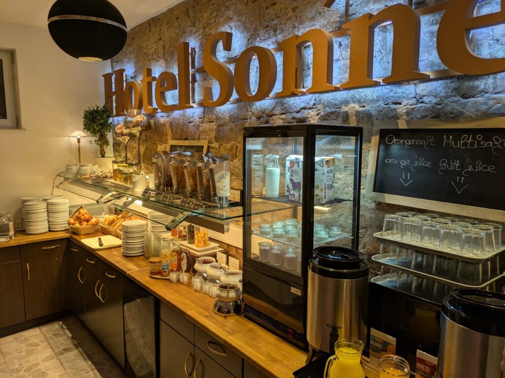 Hotel Sonne Karlsruhe, Stupferich, Teil des Frühstückbuffets